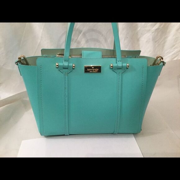 Kate spade light blue handbag tote shoulder bag - Picture 2 of 12